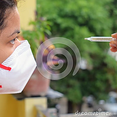 coronavirus pandemic. Surgical protective antiviralÂ  mask. Medical respiratory bandage face. Concept of coronavirus COVID 19 Stock Photo